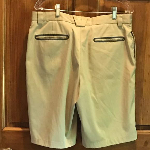 MEN'S SLAZENGER KHAKI TAN GOLF SHORTS, FLAT FRONT, SIZE 34, RN#104141, EUC - Picture 4 of 8